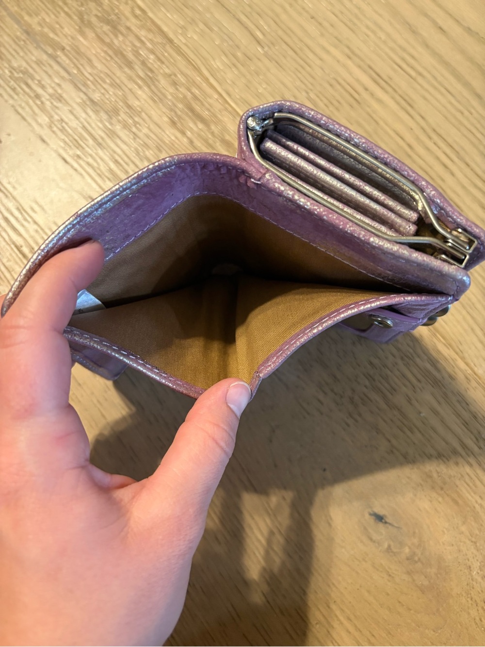 Hobo Metallic Pink/Purple Compact Women's Wallet - Picture 5 of 5